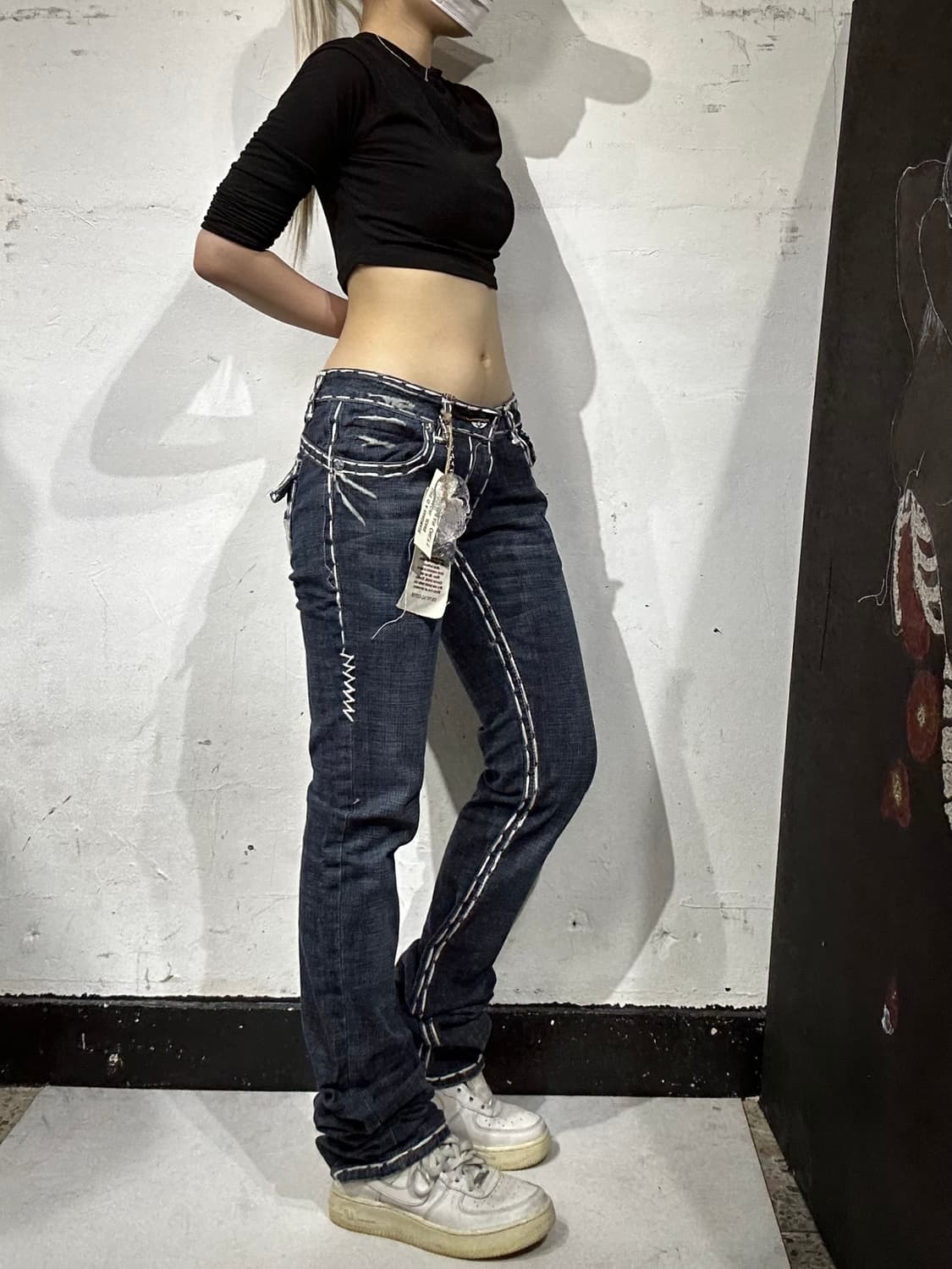 빈티지 라구나비치 진청 새상품 데님 팬츠 28 상품이미지2