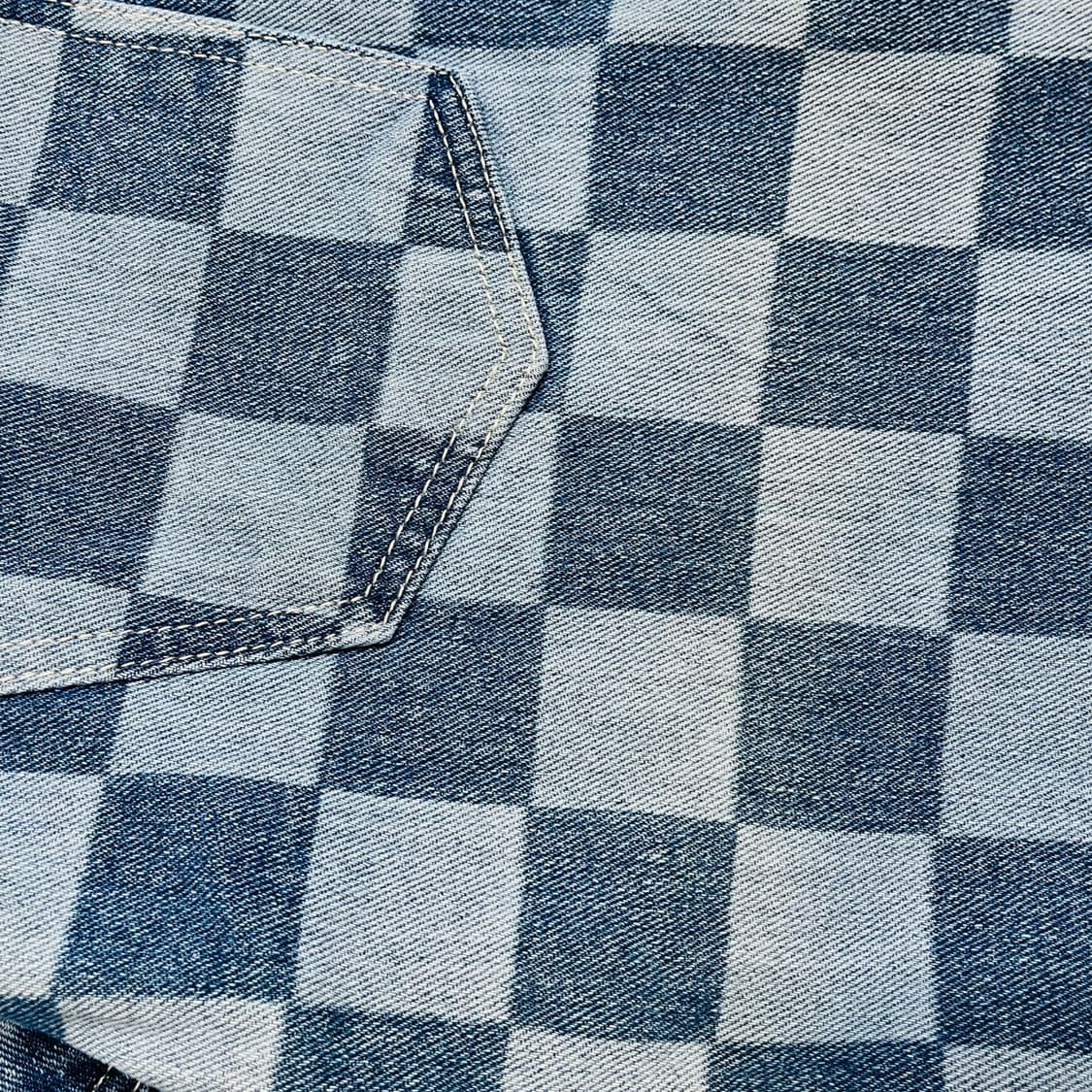 프레쉬 안티 유스 체크 패턴 새상품 데님 팬츠 상품이미지7