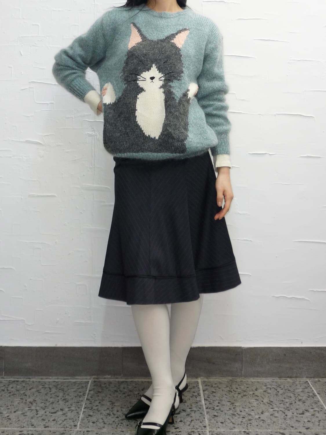 skyblue kitty knit 상품이미지2