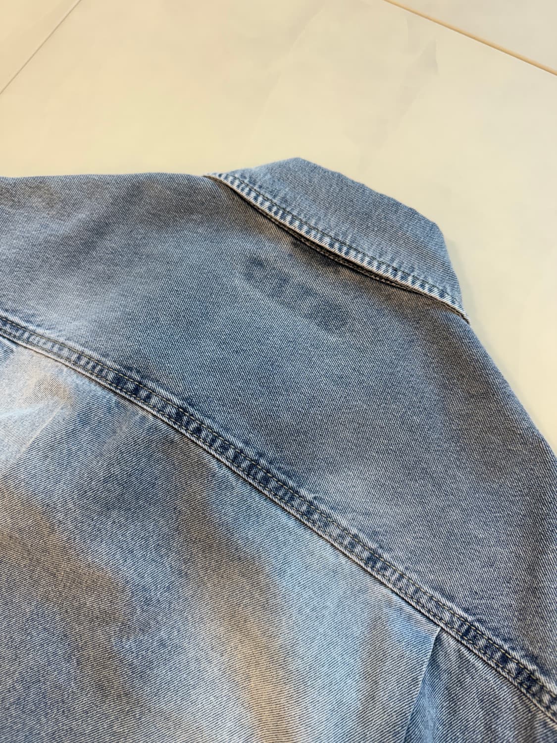 일꼬르소 세미오버핏 데님 반팔 셔츠 L(105-110) 상품이미지9