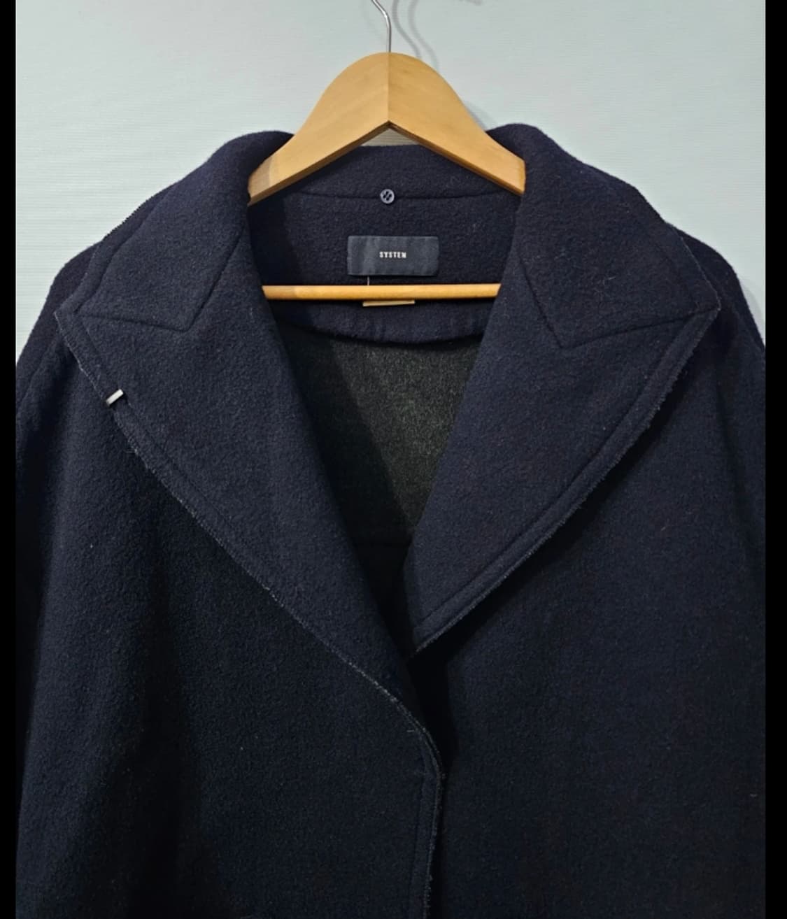 한섬 시스템SYSTEM 네이비 핸드메이드 코트 상품이미지3