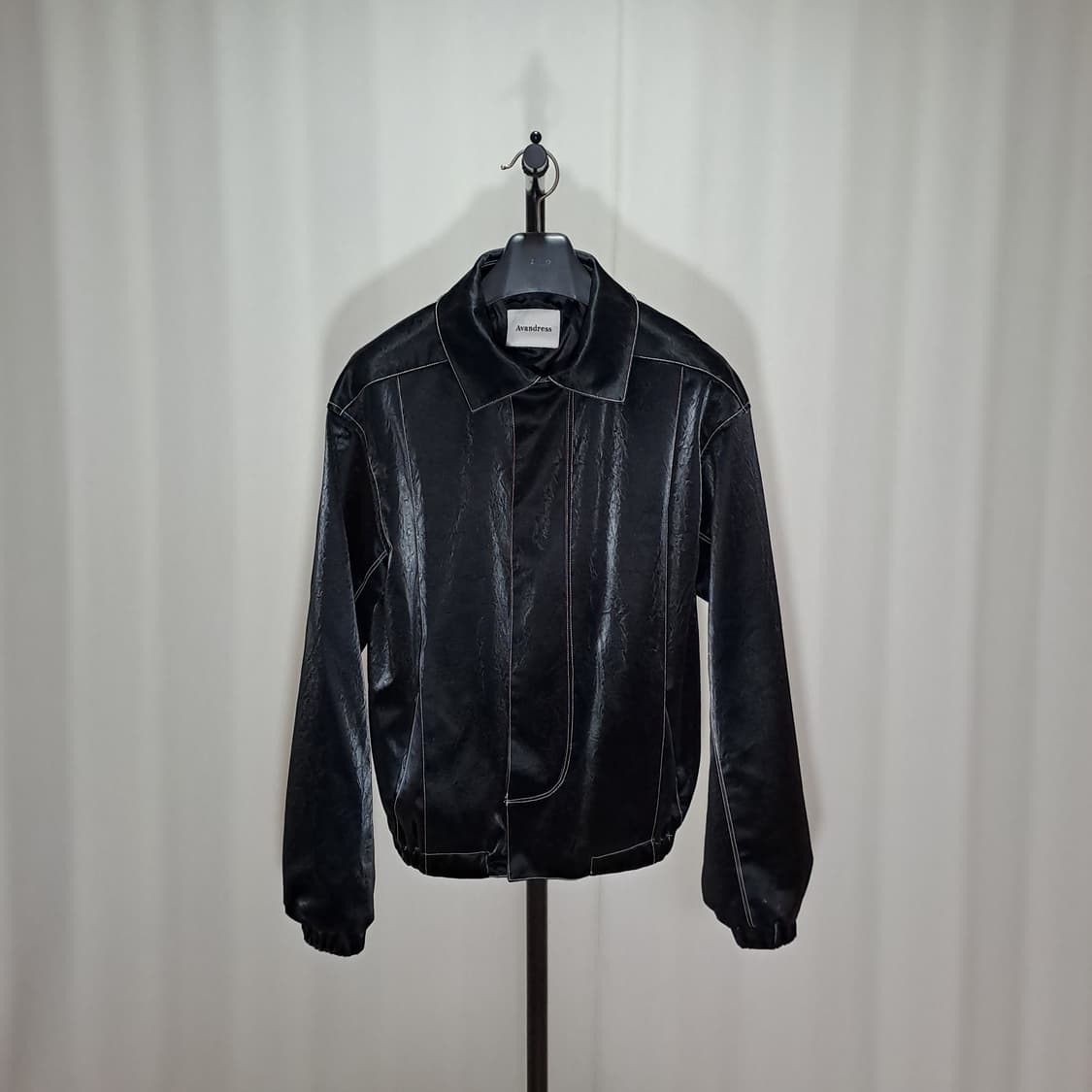 (택포) 어반드레스 아트 비건 레더 자켓 블랙 FREE B414 상품이미지1