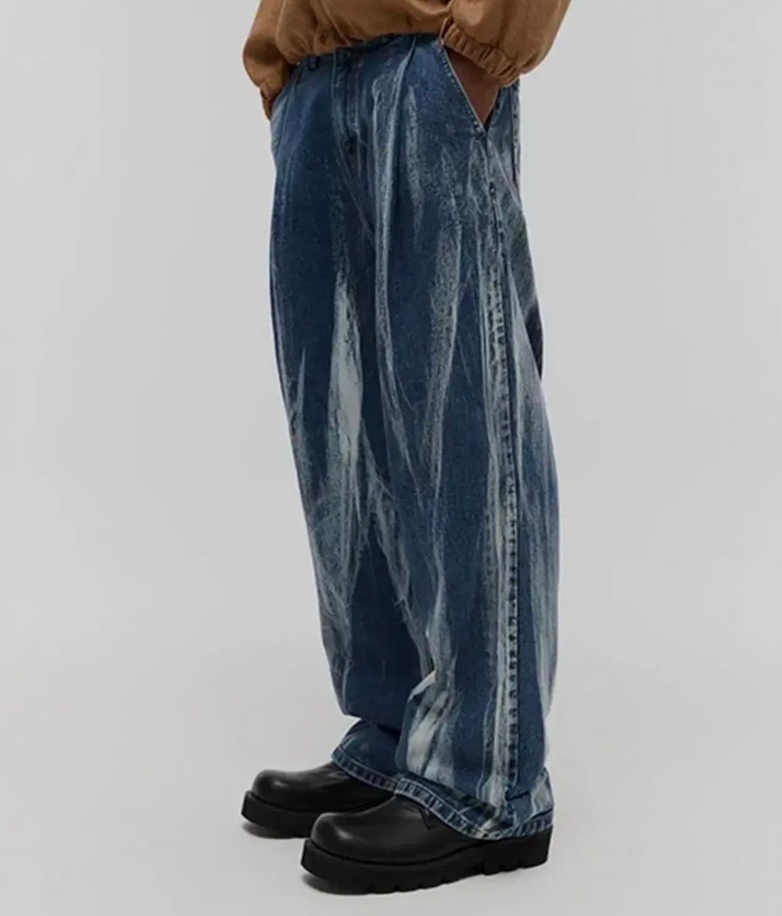 [30] 디앤써 DNSR 디스체인지 페인팅 데님 블루 상품이미지1