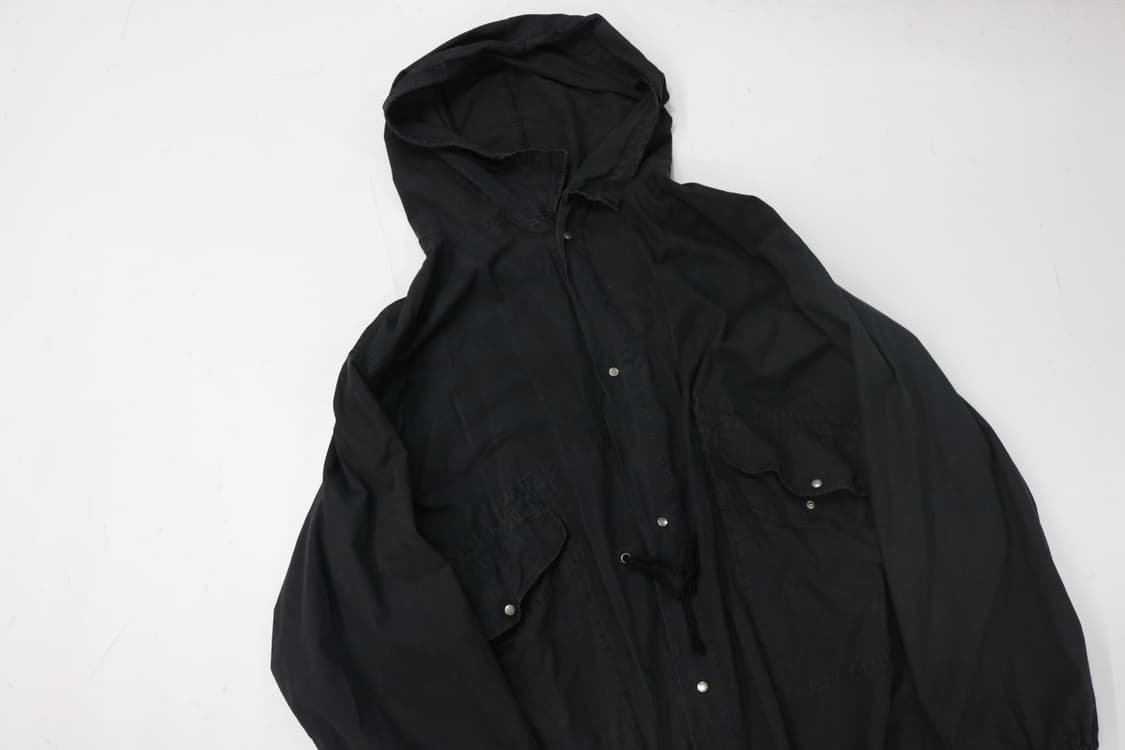 빈티지 블랙 피쉬테일 후드 야상 파카 상품이미지4