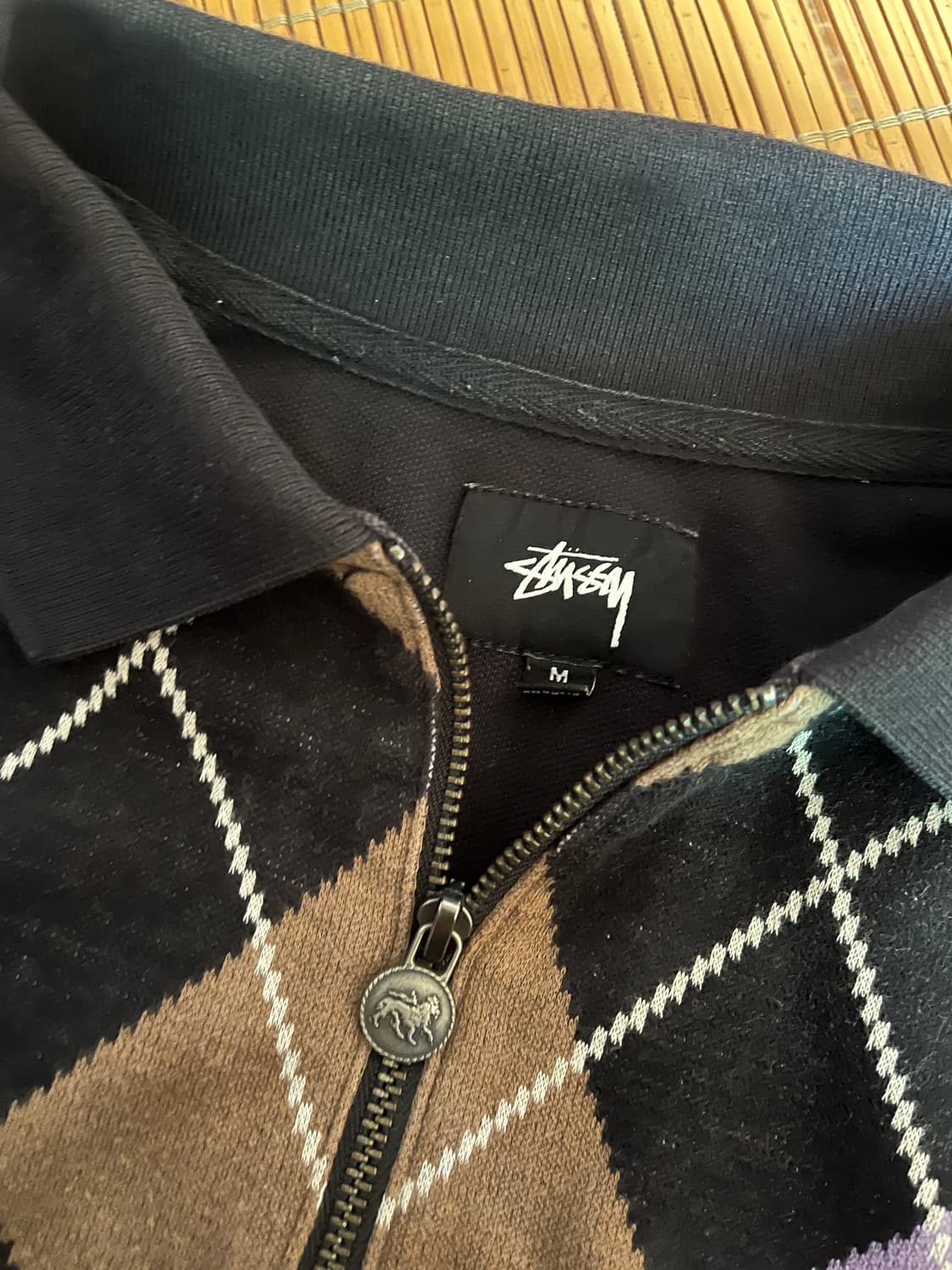 스투시 아가일 스웻셔츠 M 상품이미지3