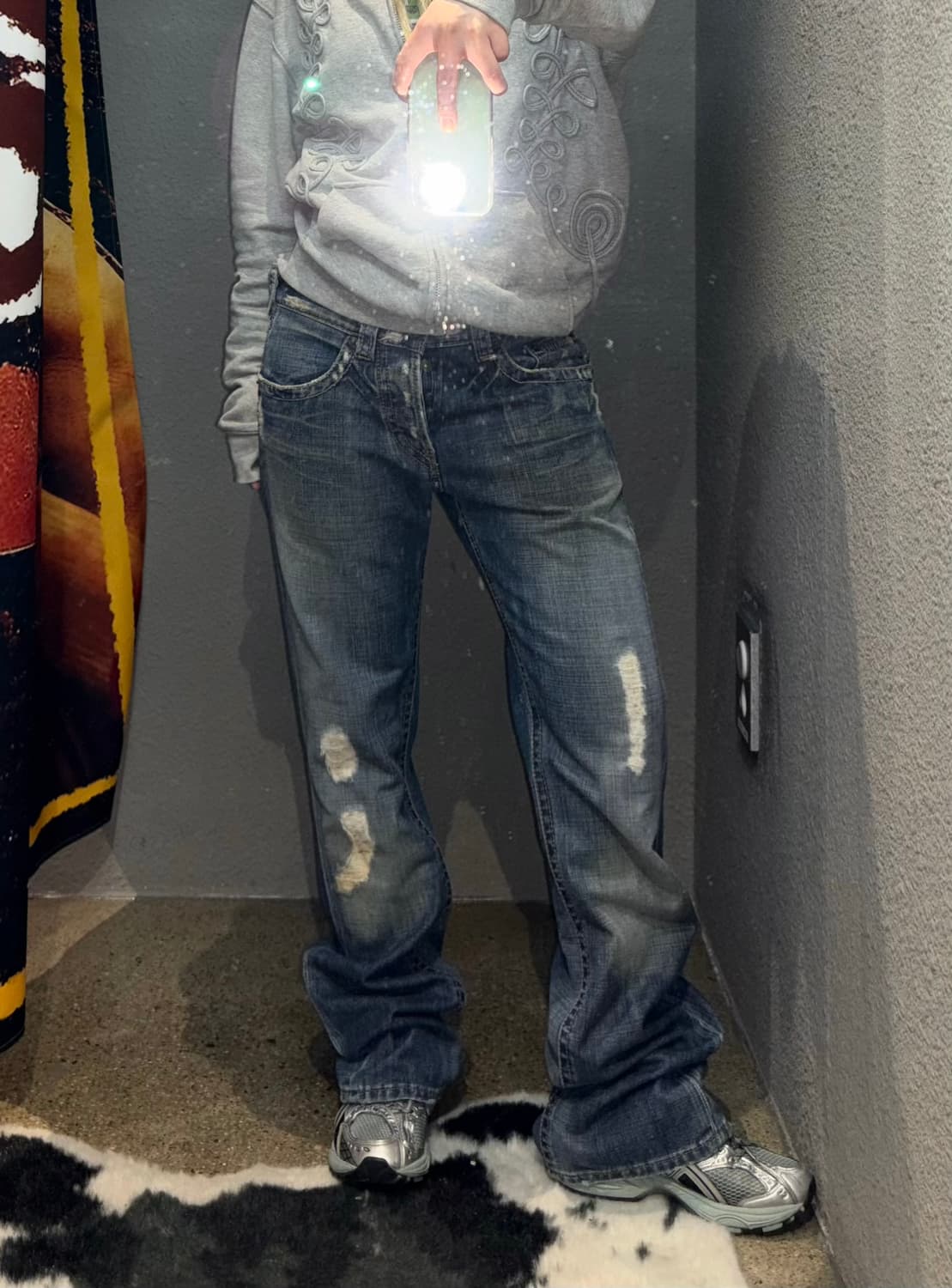 빈티지 포켓 디테일 데님팬츠 상품이미지3