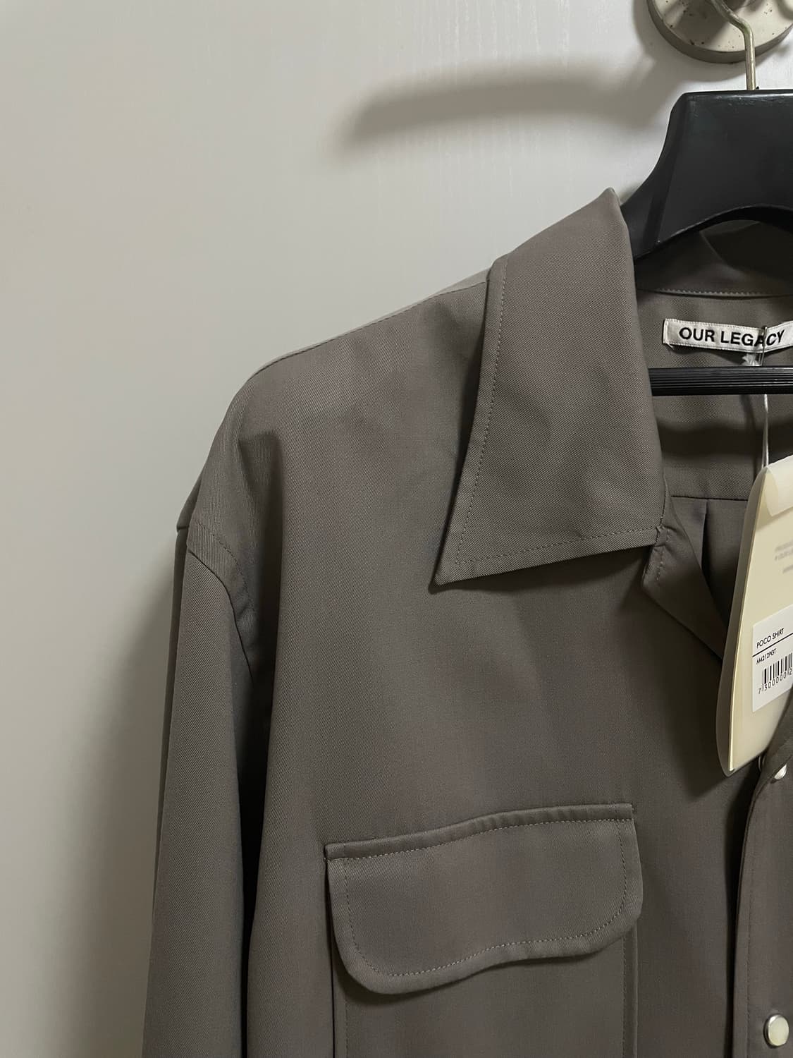 새제품) 아워레가시 테크울 포코 셔츠 자켓 블루그레이 50 상품이미지8