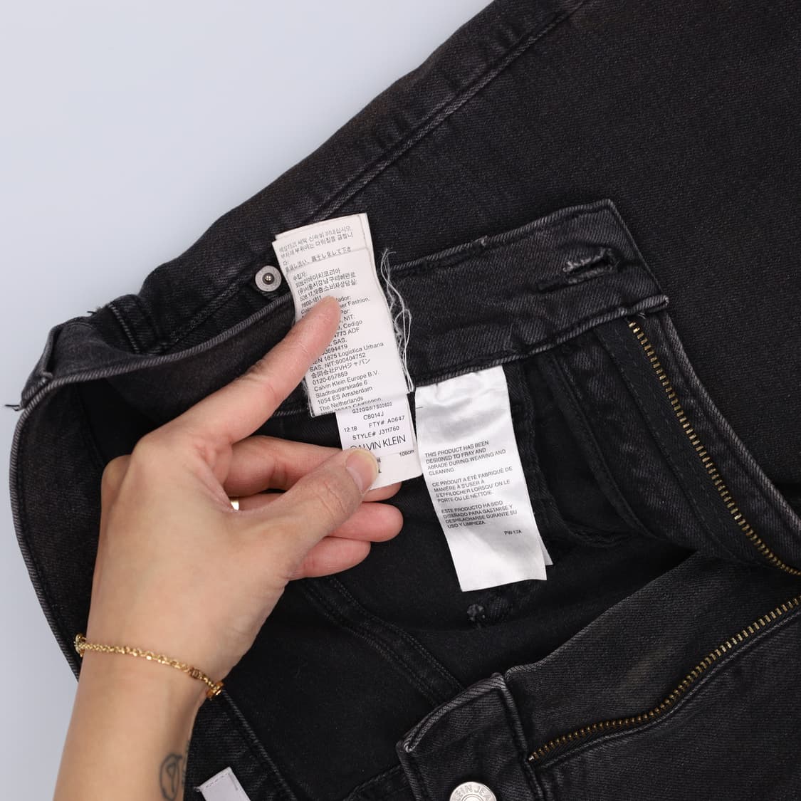 [W32 L32] 캘빈클라인 여성 흑청 데님팬츠 0107H2 상품이미지4