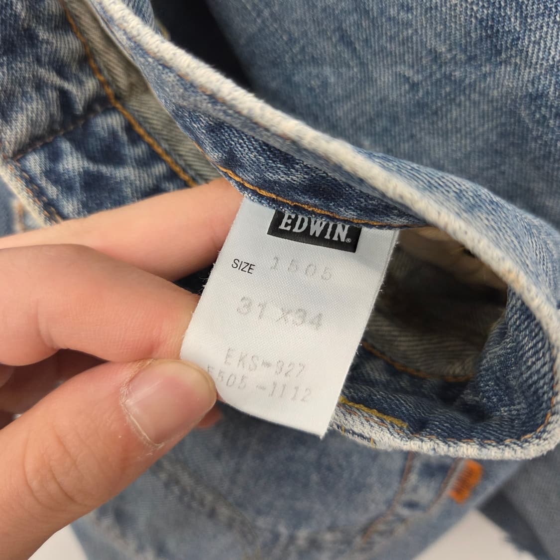 에드윈 데님 반바지 워싱 컷팅 허리31in 상품이미지3