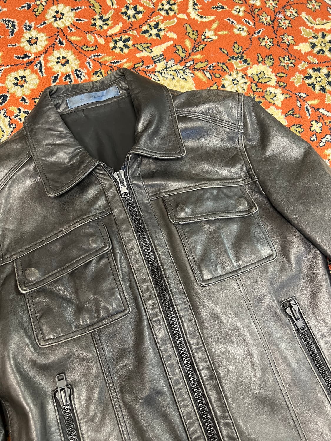 [S] 더티셔츠뮤지엄 빈티지 램스킨 싱글라이더 자켓 상품이미지3