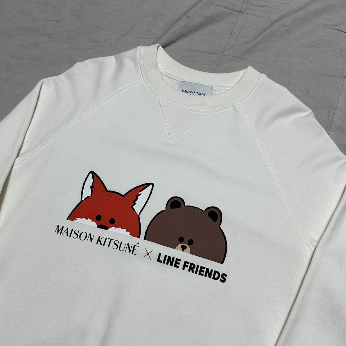 S 메종키츠네 x 라인 프렌즈 프린팅 맨투맨 상품이미지1