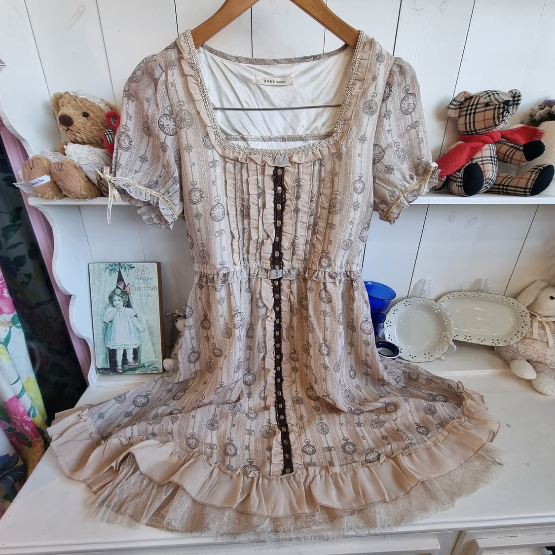 axes femme(액시즈팜) 앤틱 포켓워치 프릴 원피스 상품이미지4