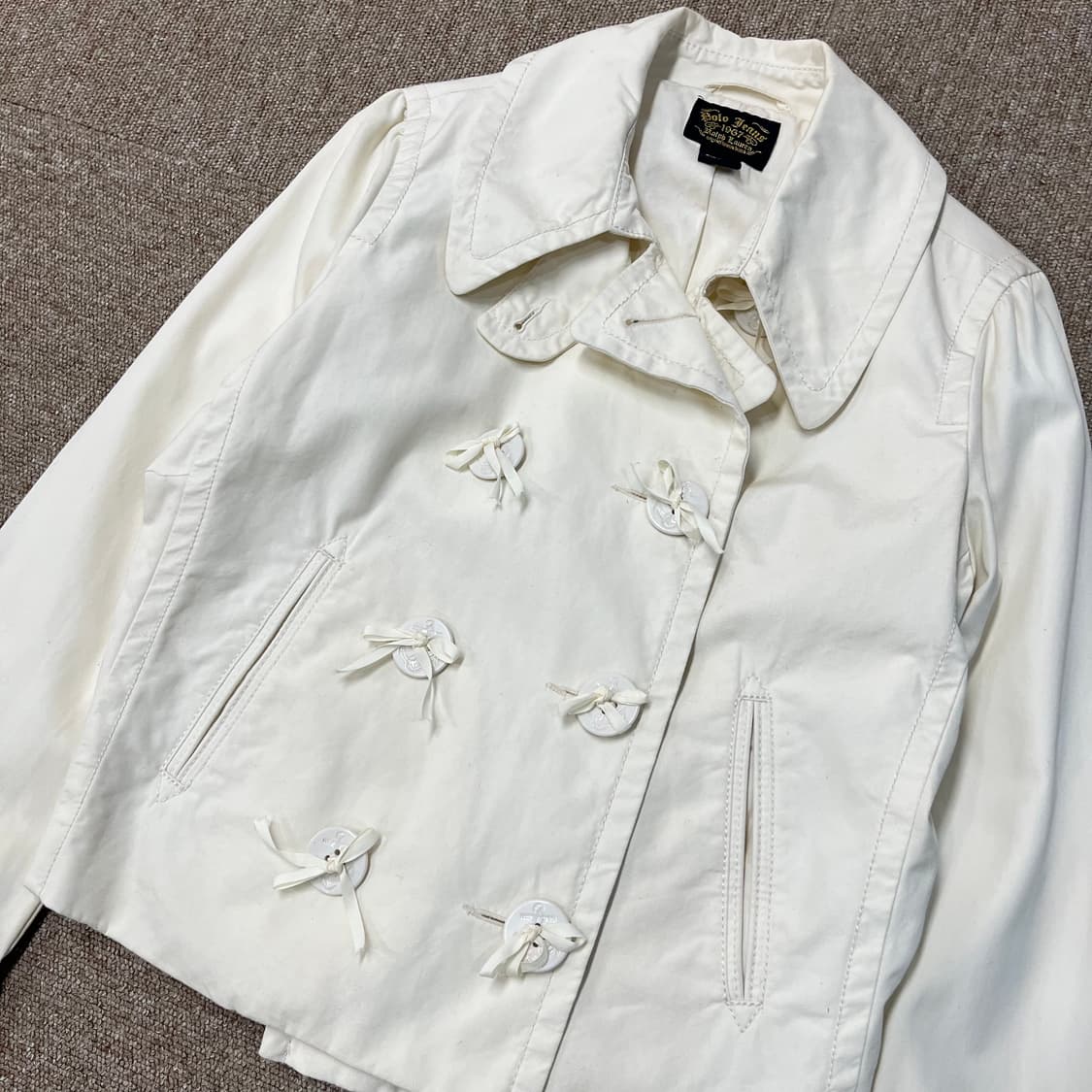  폴로 크롭 더블브레스트 자켓 상품이미지6