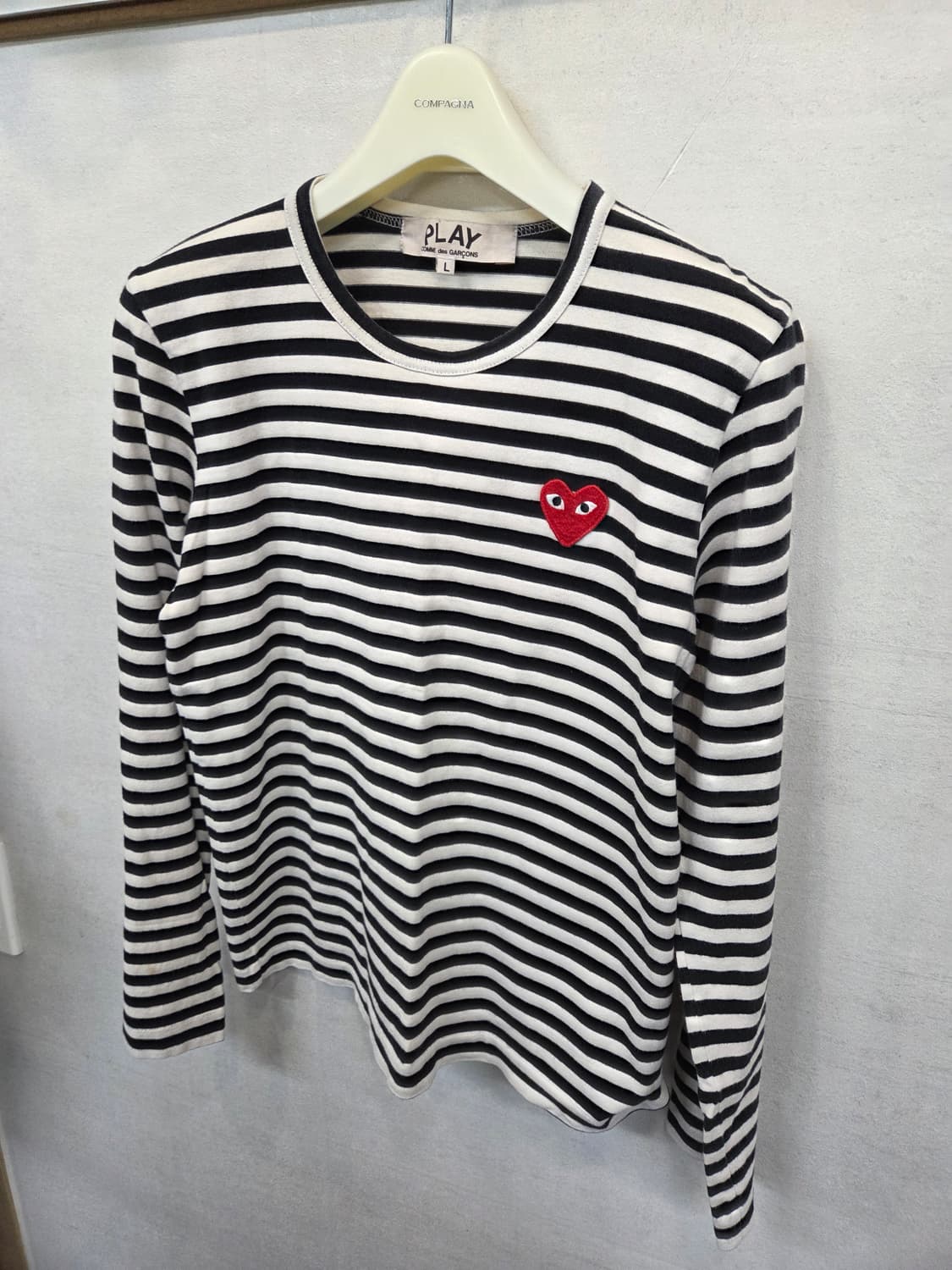 꼼데가르송 여성 스트라이프 롱슬리브 긴팔 L 상품이미지8