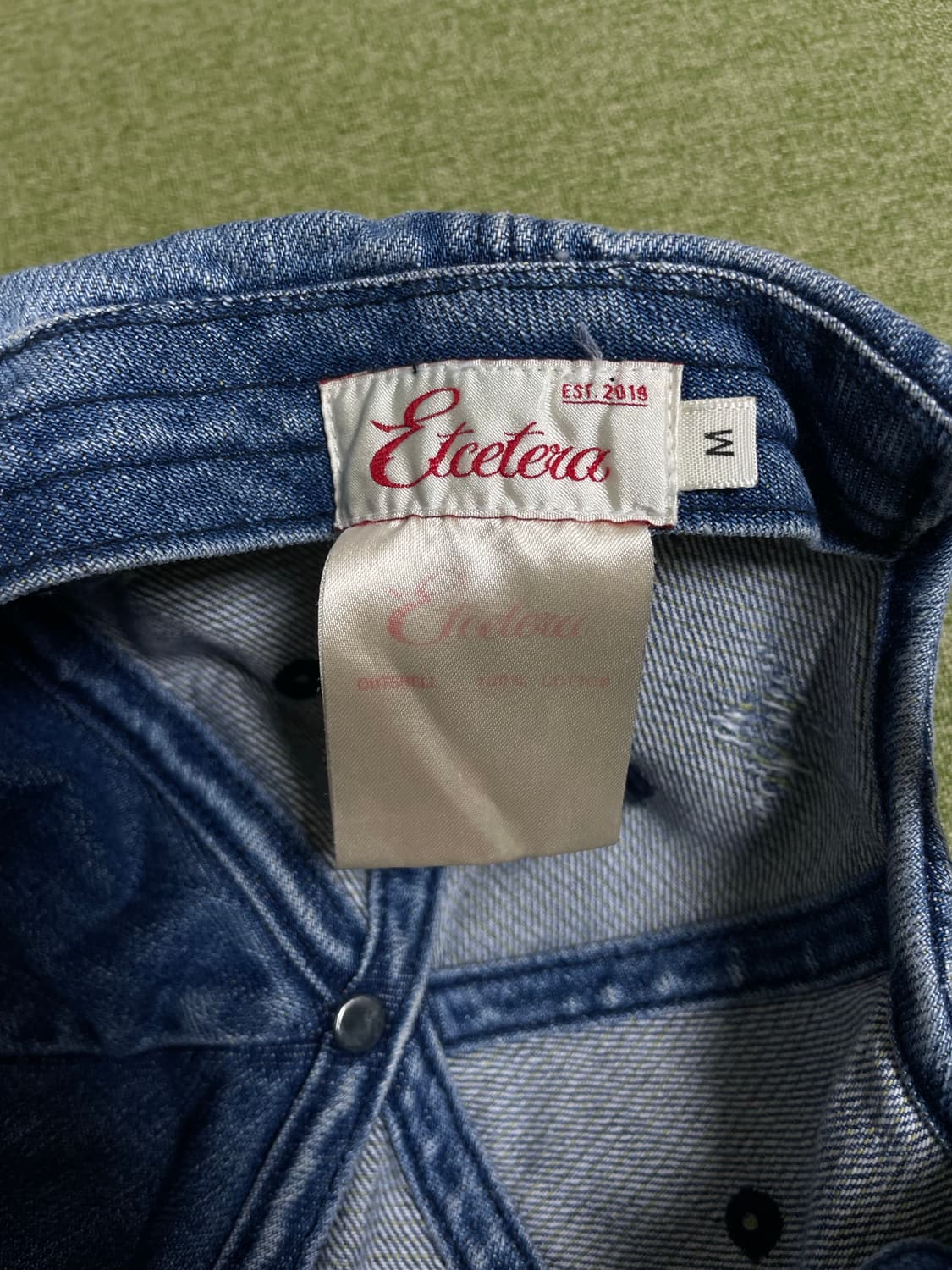 DESTROYED LOGO DENIM CAP  상품이미지4