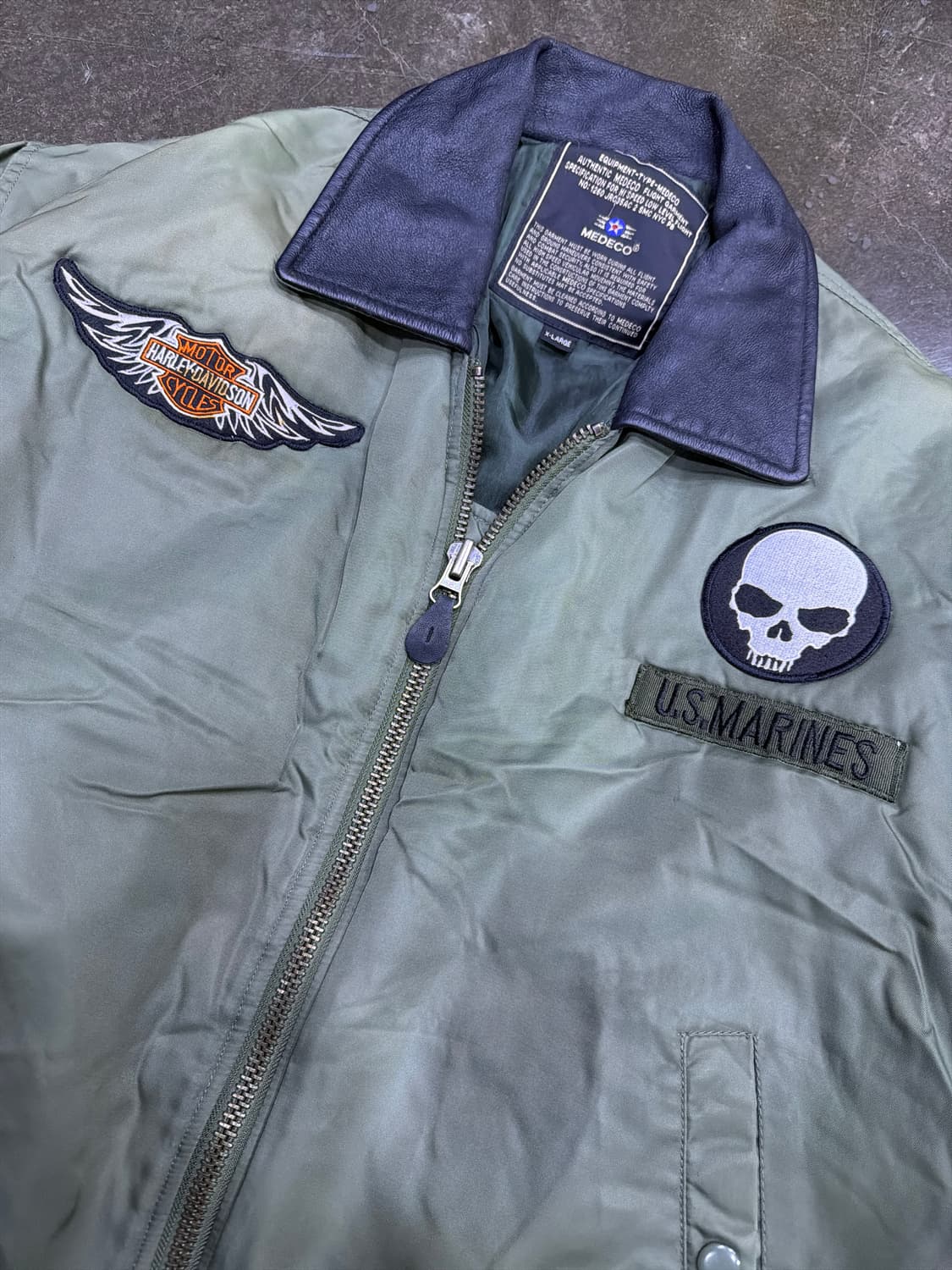 메데코 US 마린 항공점퍼 와펜 커스텀 XL 상품이미지4