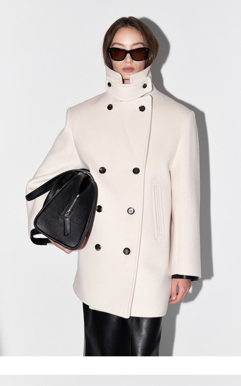 블러썸에이치 MARAE 울 캐시미어 피코트 상품이미지3