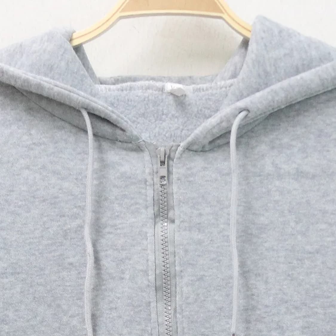 그레이 기모 후드 집업 61397 상품이미지3