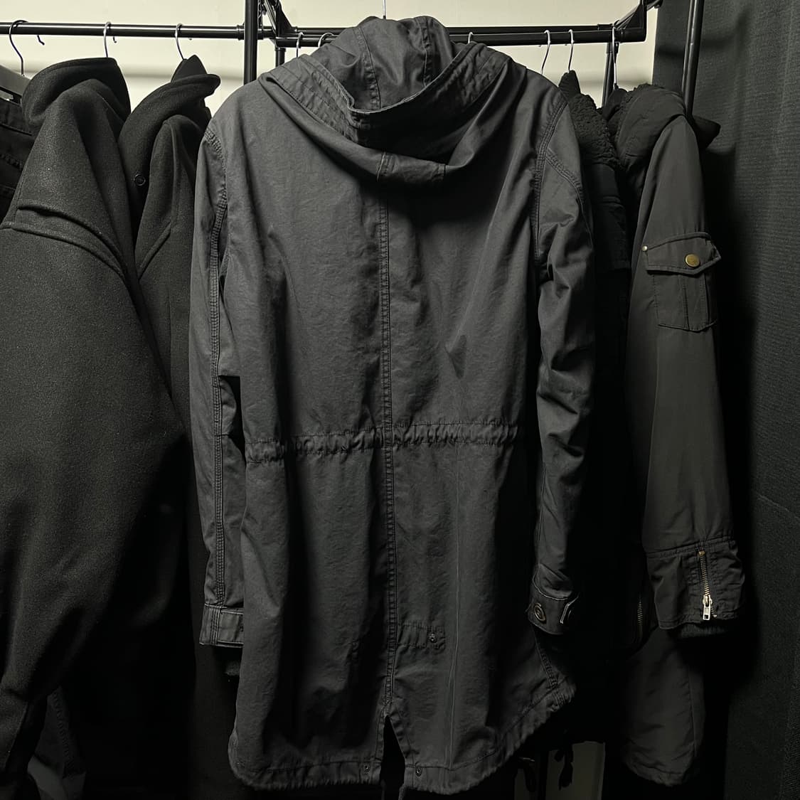 블랙 집업 아우터 상품이미지2