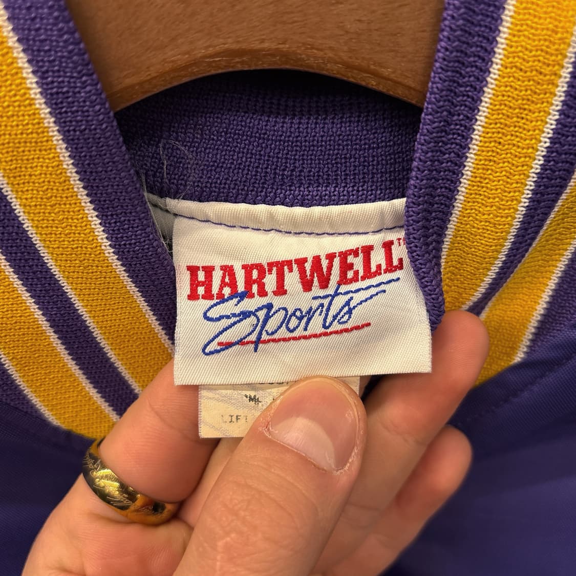 90s 하트웰 하이틴 스펠아웃 레터링 사틴 바시티 자켓 N781 상품이미지7