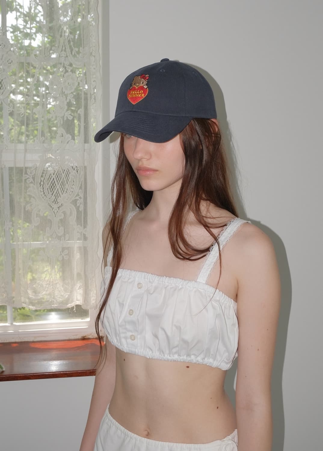새상품) 파르벵 태닝 헬로키티 헬로우 썸머 볼캡 네이비 상품이미지6