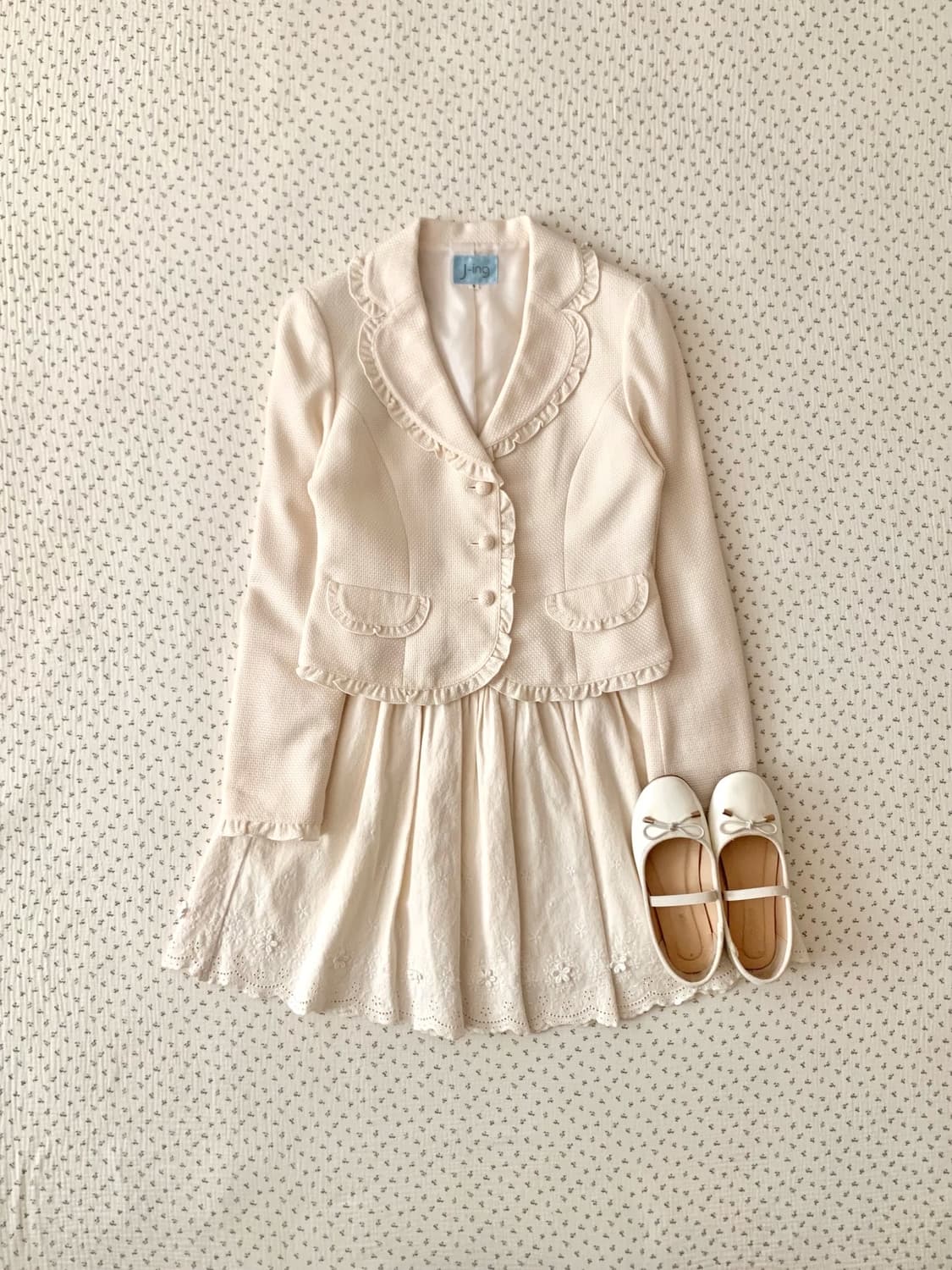 크림아이보리 프릴 페미닌 자켓 상품이미지7