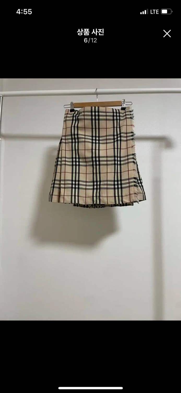 BURBERRY 버버리 정품 체크 플리츠 랩스커트 골프웨어 골프치마 상품이미지4