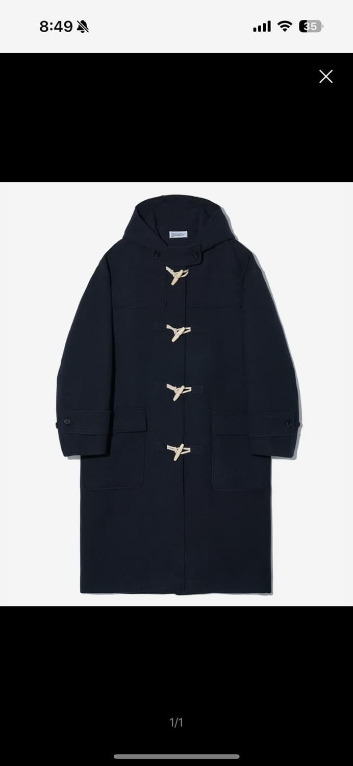 파르티멘토 오버사이즈 더플 롱 코트 네이비L 상품이미지1