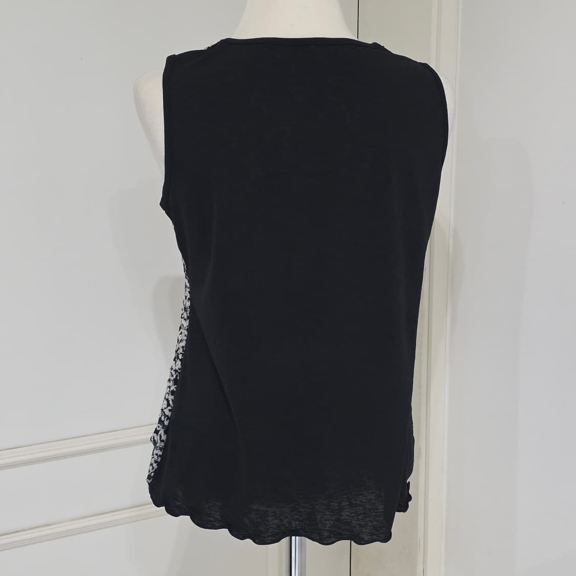 빈티지)블랙 고딕로리타st 레이스플로럴 엑팜깔 프릴 민소매슬리브리스 상품이미지5