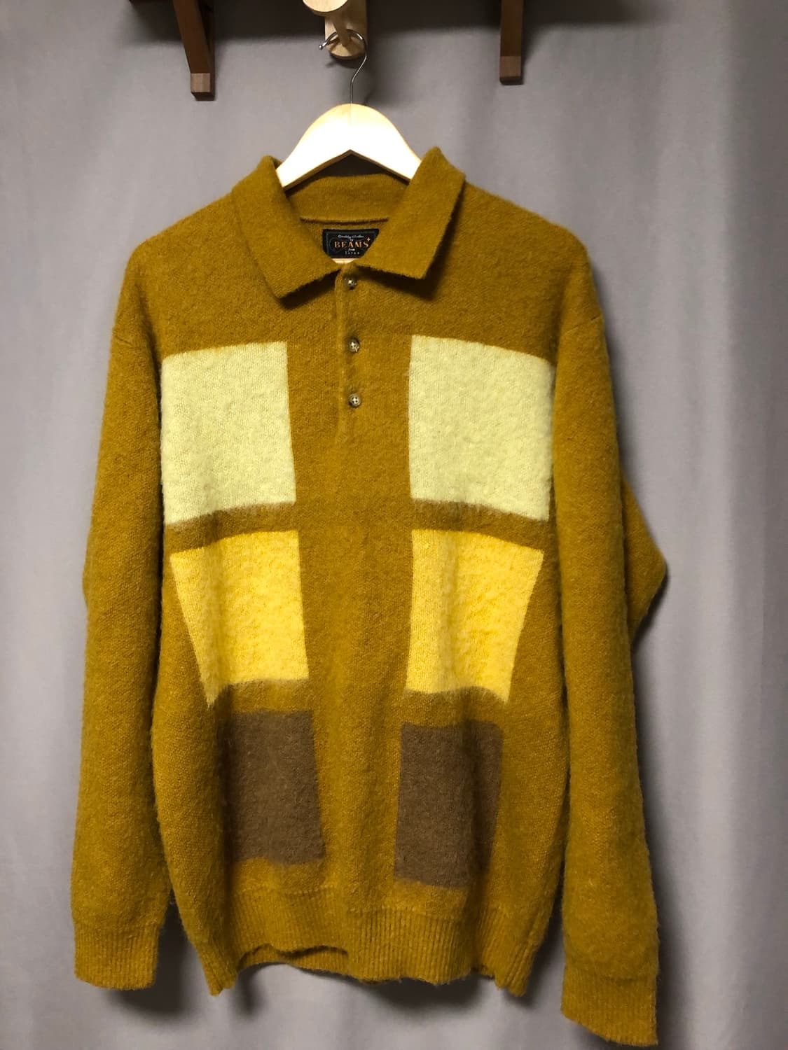 빔스 플러스 모헤어 니트 폴로셔츠 상품이미지3