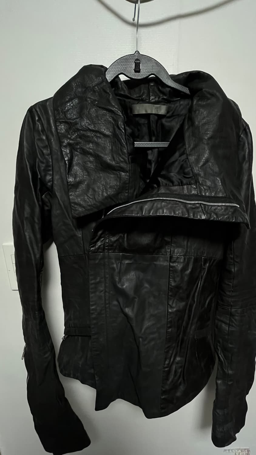 (교환) ekam 하이넥 램스킨 자켓 m->s 교환 레더자켓  상품이미지2