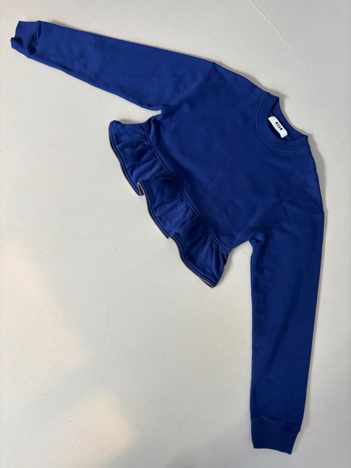 MSGM Zip Trim Peplum Sweatshirt 상품이미지3