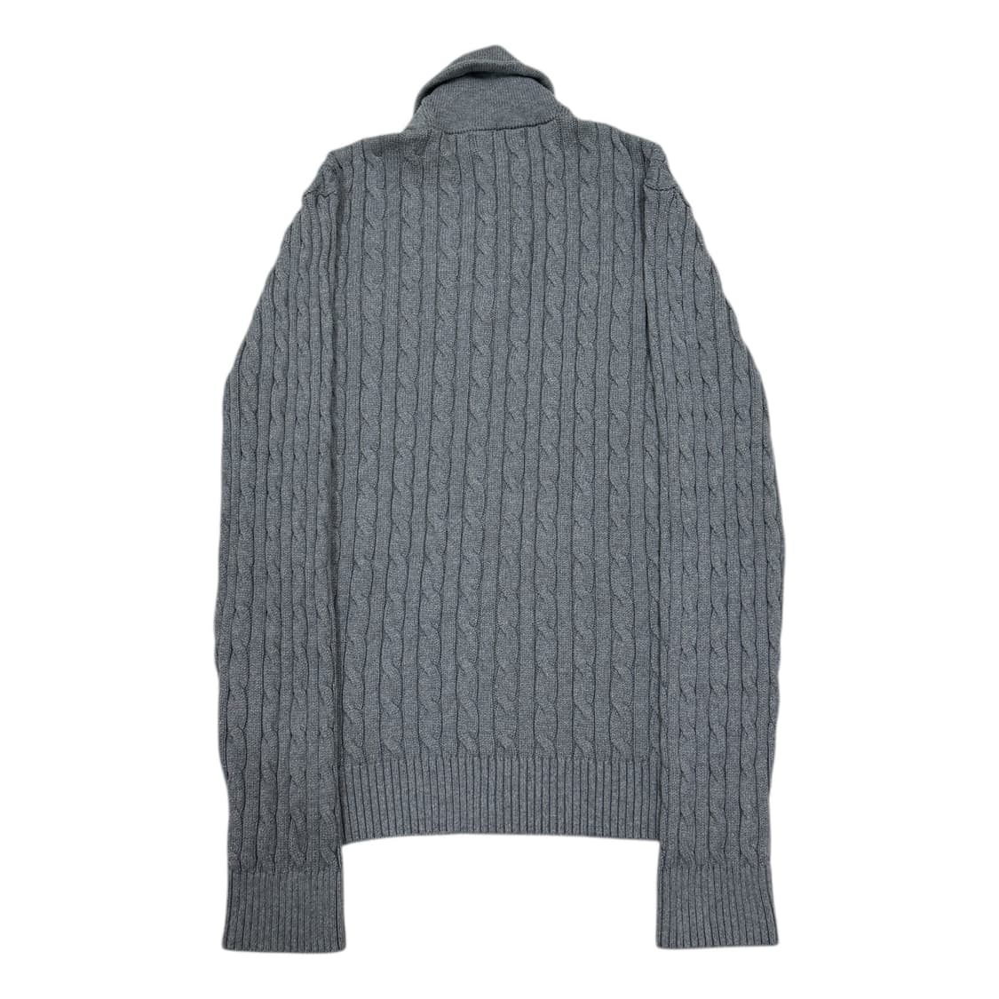 폴로 랄프로렌 꽈배기 숄카라 니트 가디건 그레이 XL 상품이미지3