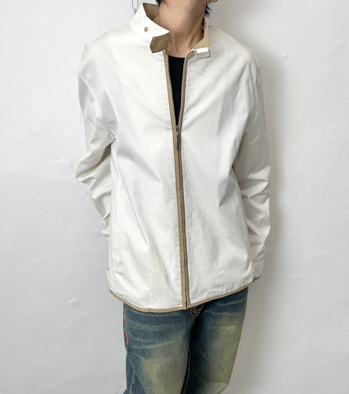 Solid Homme Contrast Trim Zip-Up Jacket 상품이미지2