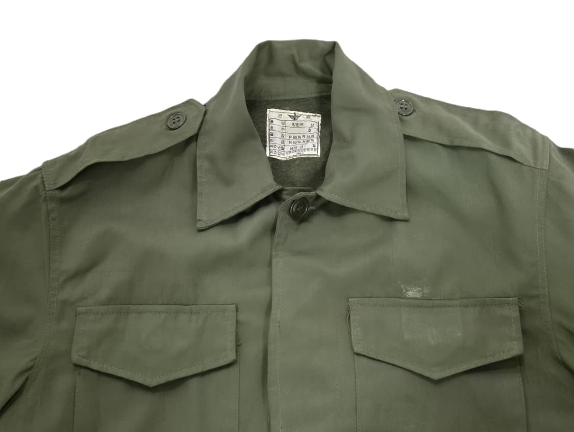 국군 구형 70년대 민무늬 방한복 야전상의 전투복 상의 자켓 (S) 상품이미지5