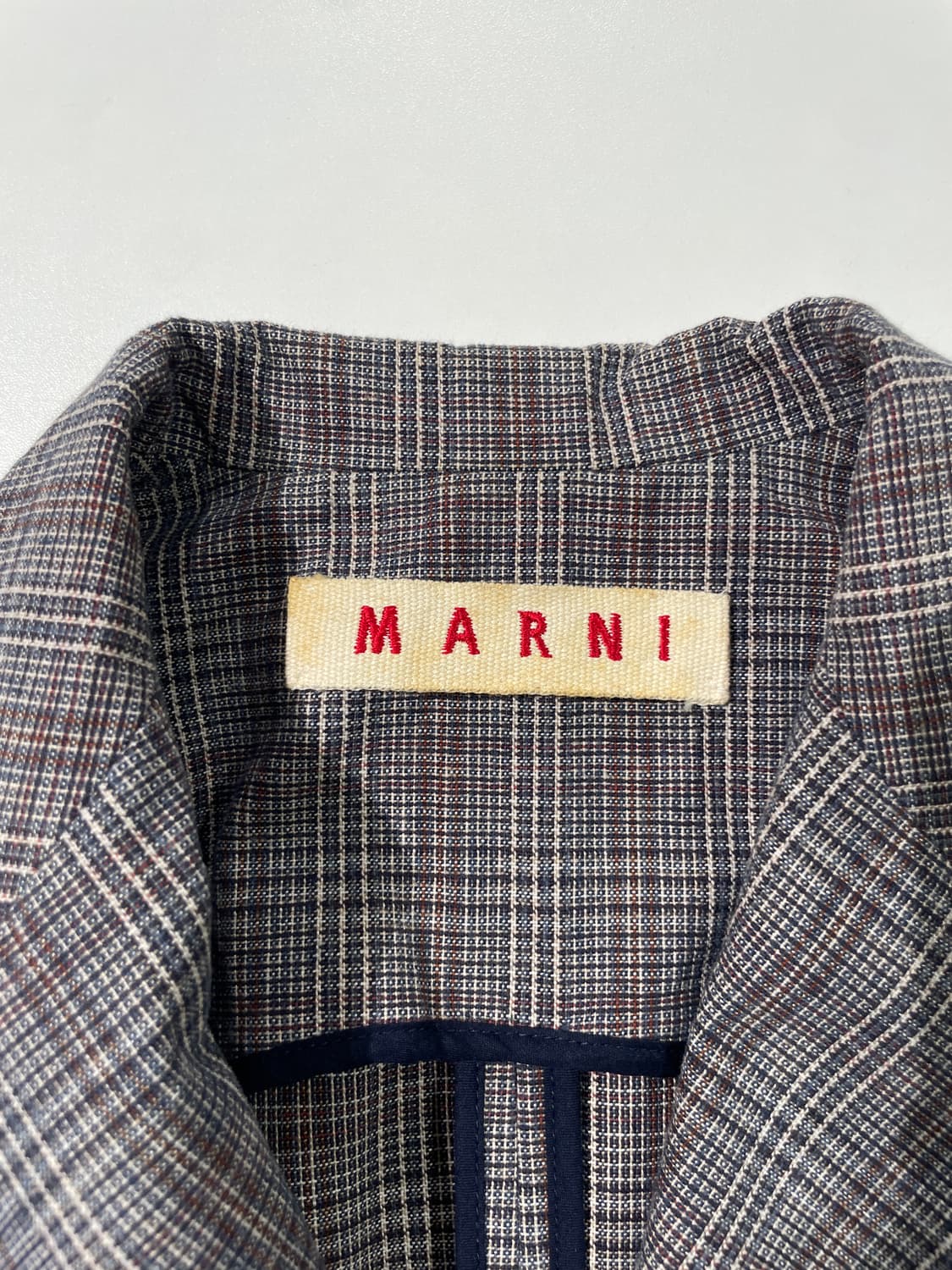 마르니 그레이 웨이스트 밴드 체크 자켓 상품이미지7