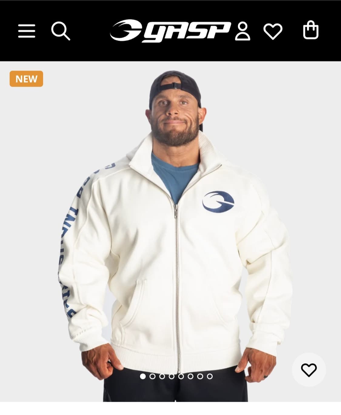 Gasp 후드집업(화이트) 2XL 상품이미지1