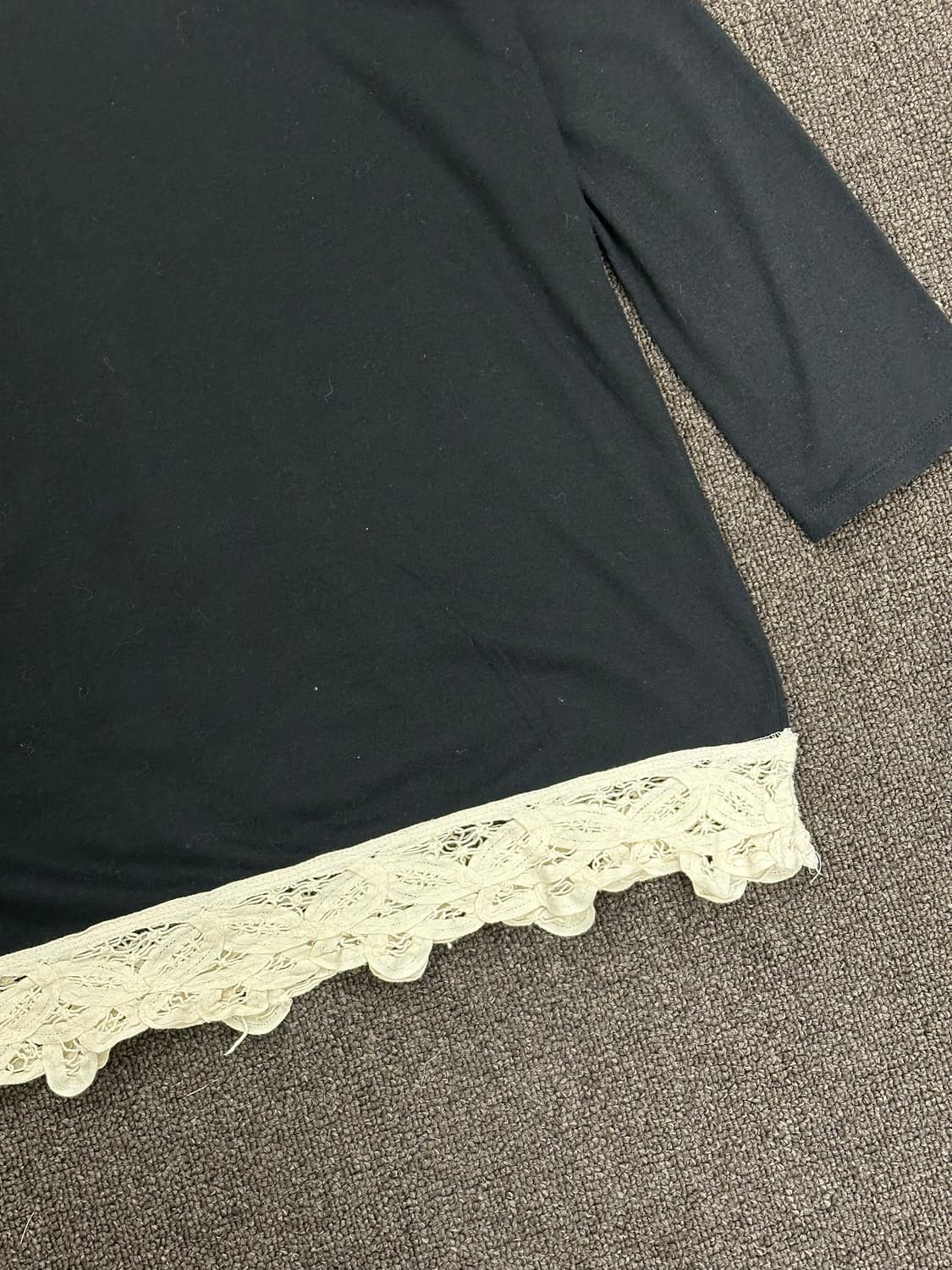 L)Japanese vintage 여성 블랙 레이스 롱슬리브 상품이미지7