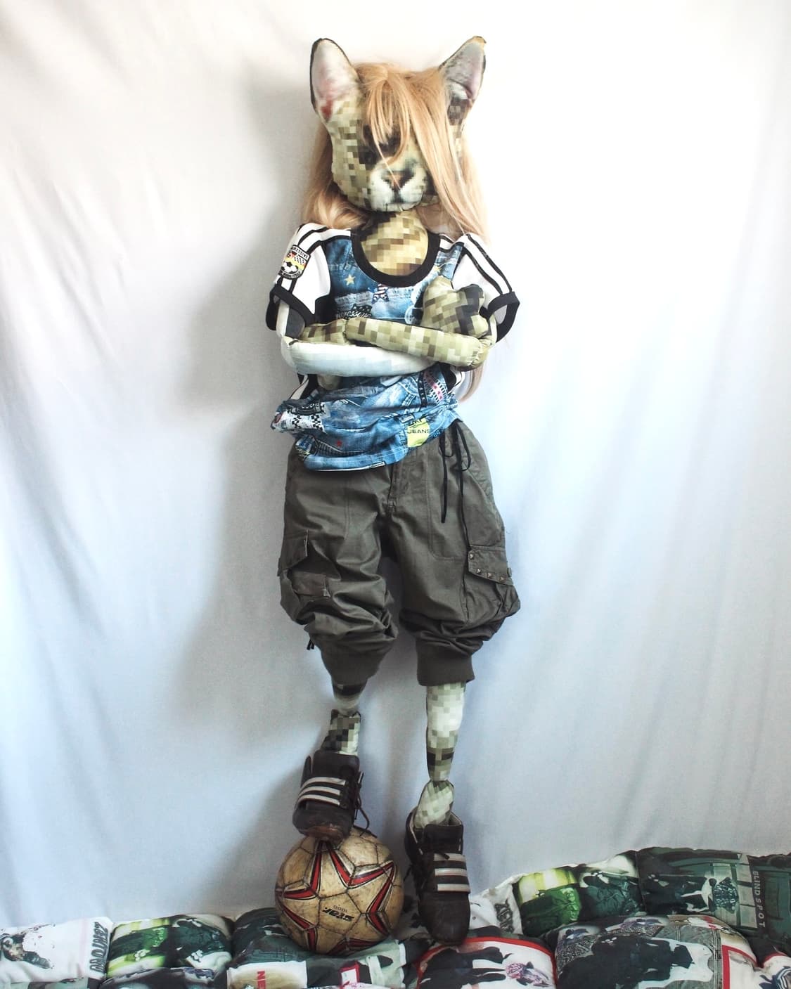 EXR Y2K football patch sporty top 상품이미지3