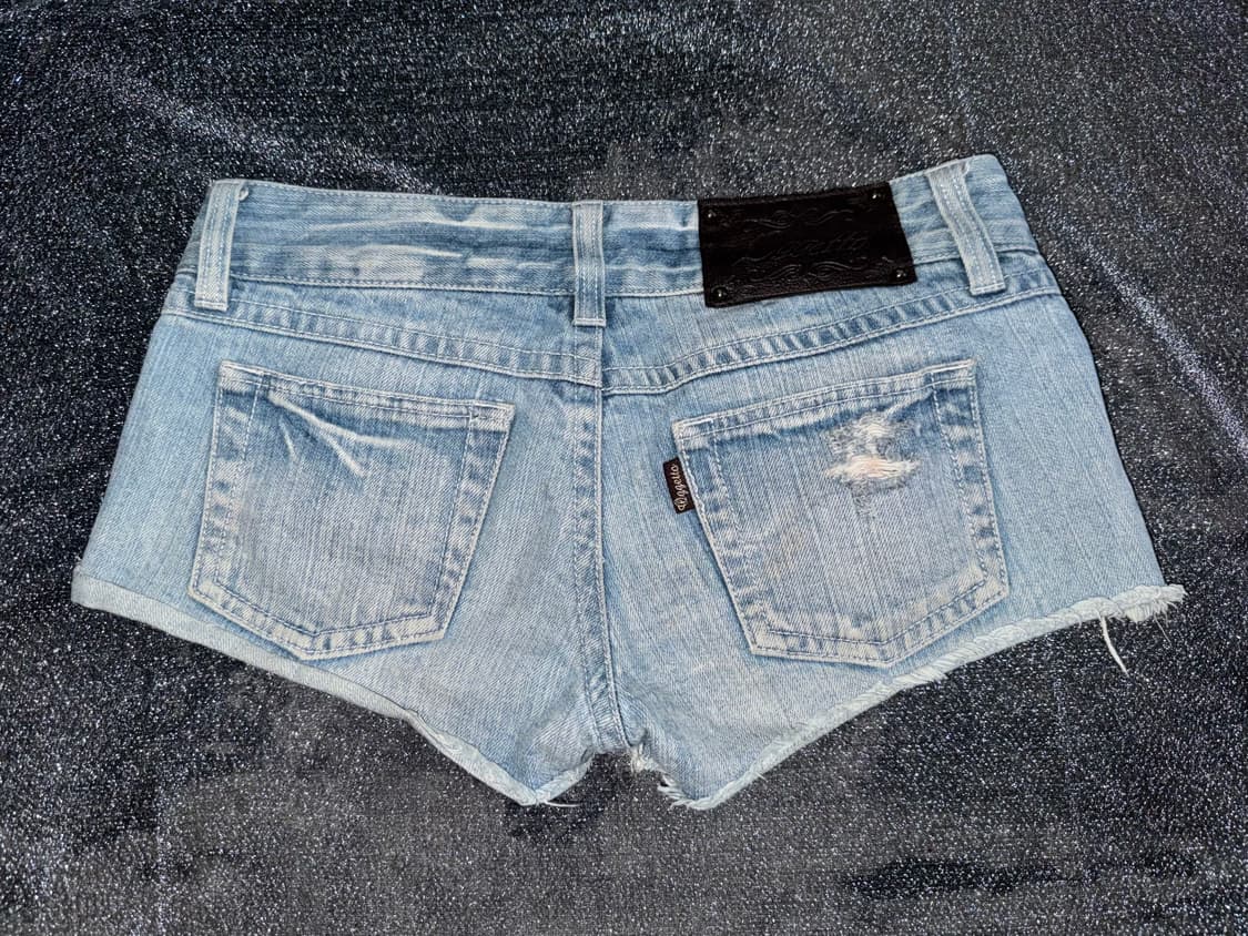 Y2k light wash denim shorts  상품이미지3
