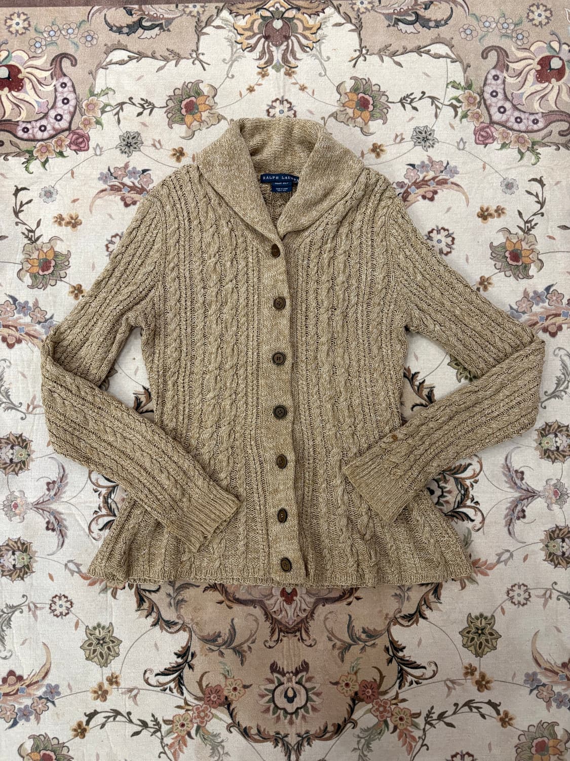 폴로랄프로렌 숄카라 케이블니트 가디건 상품이미지1