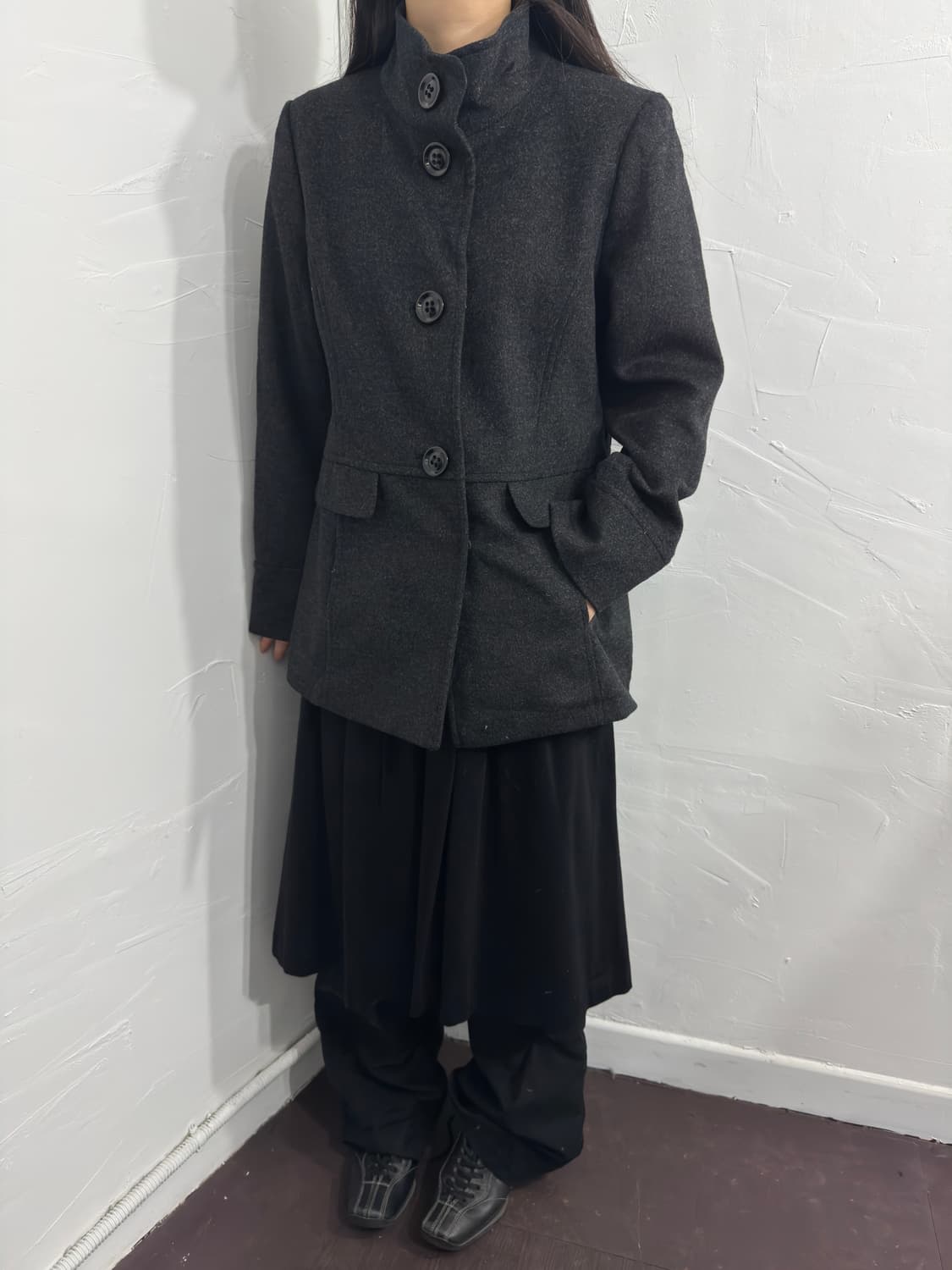 fob export button wool jacket 상품이미지4