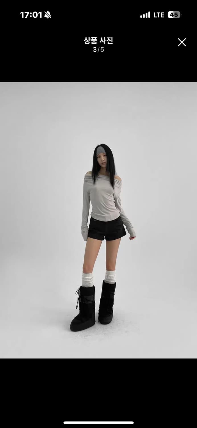 블랙업 OOTJ 핫크 논페이드 숏 데님 팬츠 새상품 상품이미지3