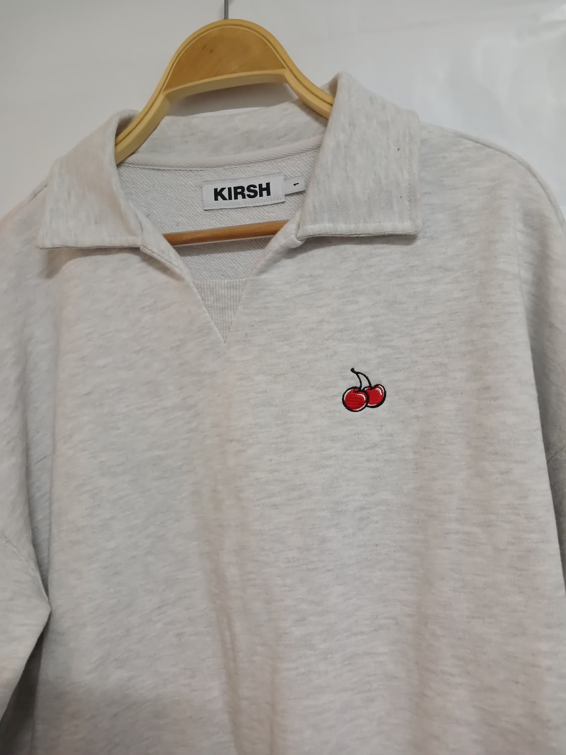(사이즈1,90)KIRSH 키르시 체리스웻셔츠 라이트그레이 상품이미지3