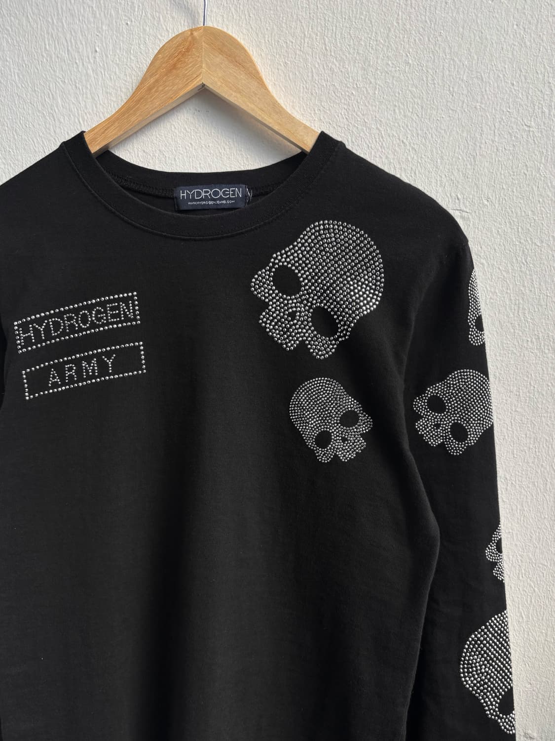 Hydrogen Skull Black Long Sleeve 상품이미지2