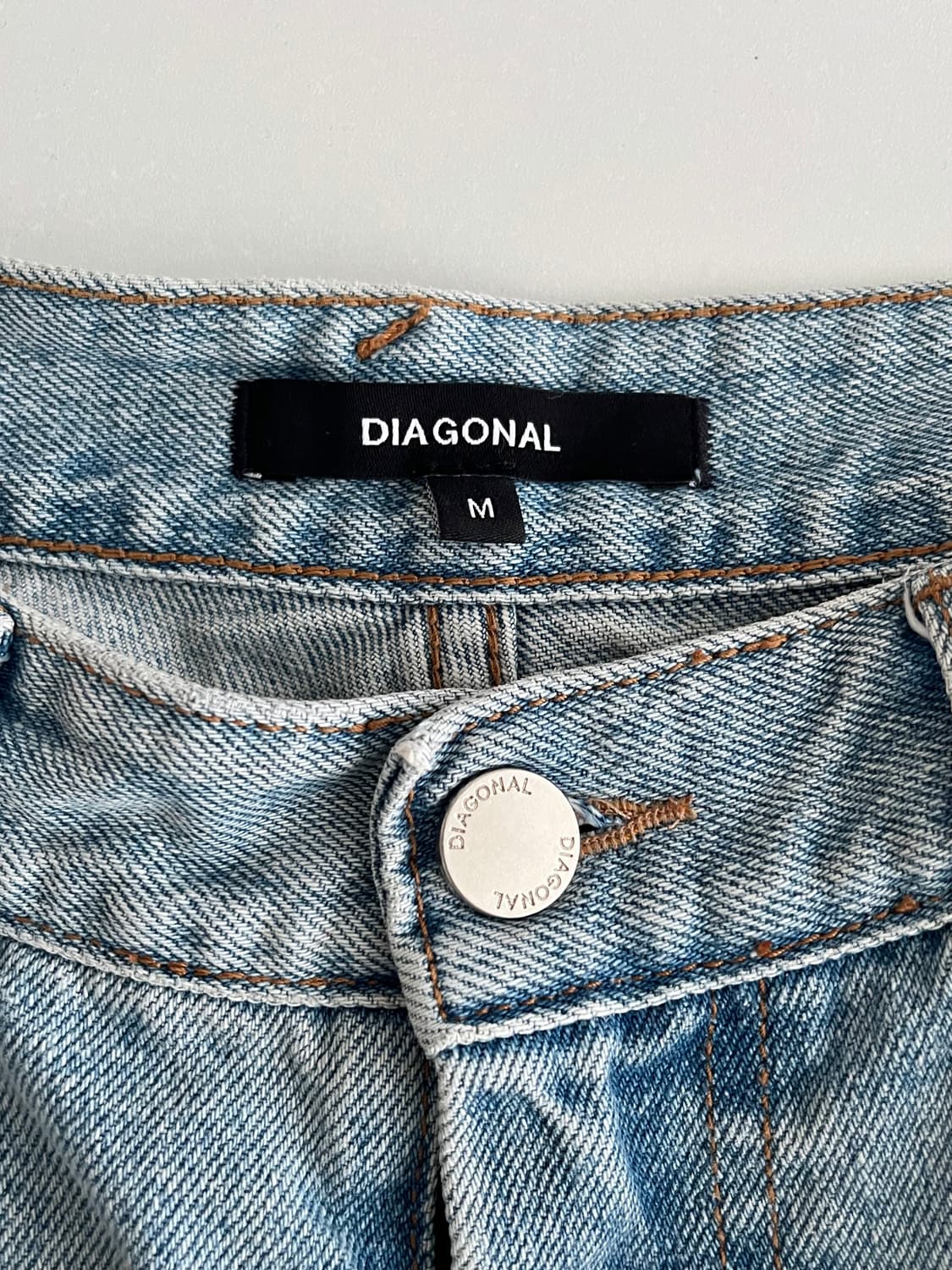 M) 다이애그널 데님 팬츠 블루 상품이미지5