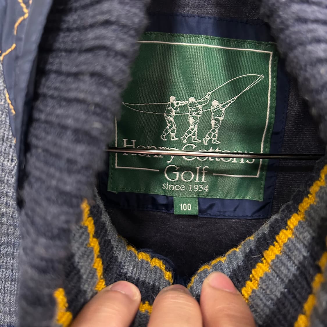 헨리코튼 골프 덕다운 누빔 니트 집업 자켓 상품이미지3