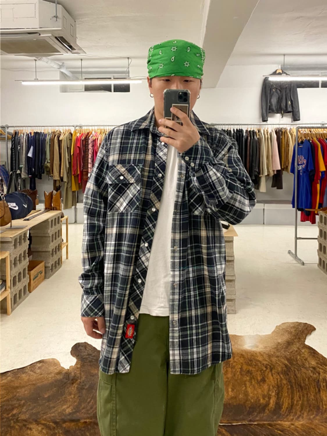 DICKIES madras check flannel shirts 플란넬 상품이미지1