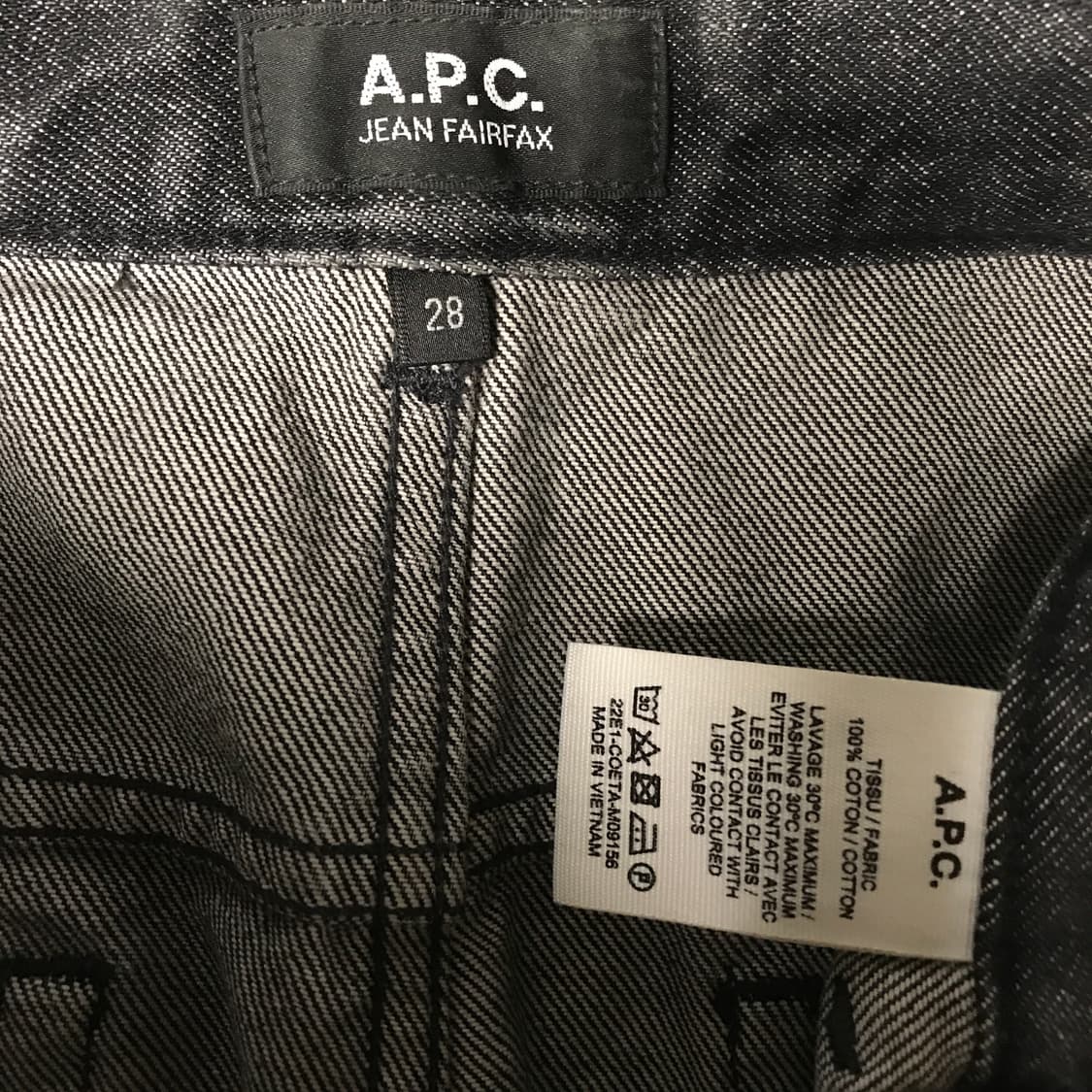 APC 아페쎄 흑청 데님 팬츠 28(W) 상품이미지6