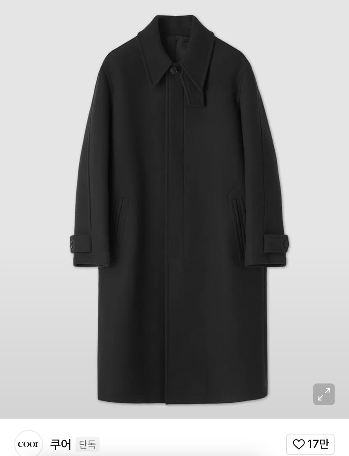 쿠어 MTR 발마칸 코트 (블랙) L 사이즈 팝니당 상품이미지1